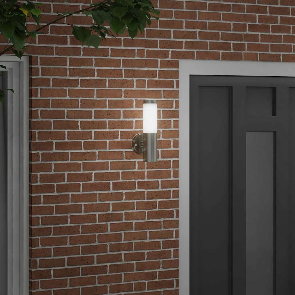 Lampada da Parete Esterna Argento 15 x 7,5 x 33 cm | homemem39