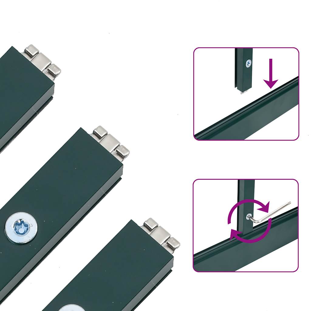 Telaio Serra con Base Verde 224x169x202 cm in Alluminio - homemem39