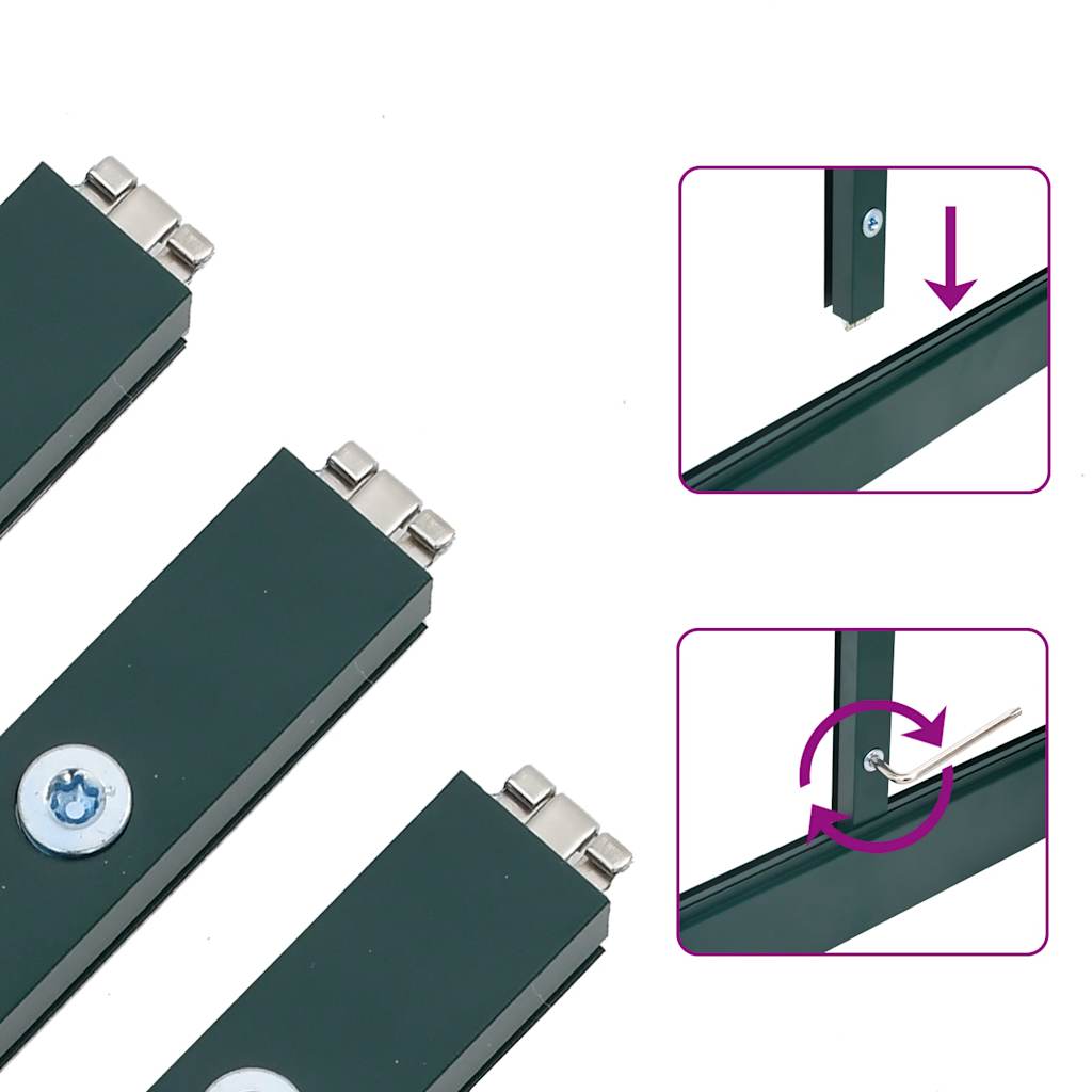 Telaio Serra con Base Verde 334x169x202 cm in Alluminio - homemem39