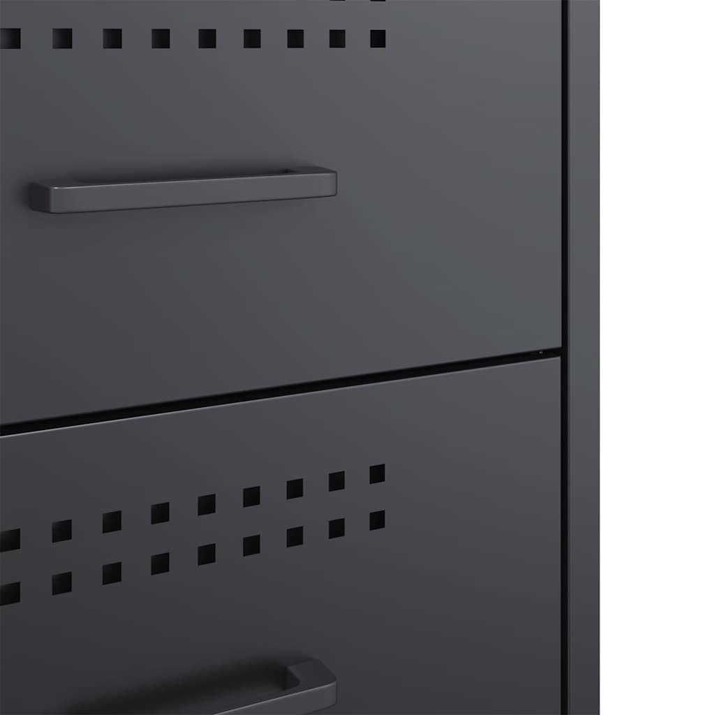 Comodini 2 pz Antracite 36x39x50,5 cm in Acciaio - homemem39