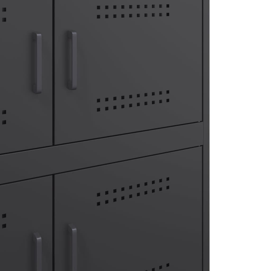 Credenza Nera 68x39x79 cm in Acciaio - homemem39