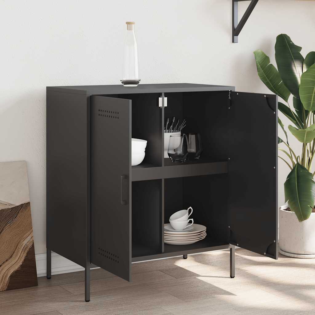 Credenza Nera in Acciaio