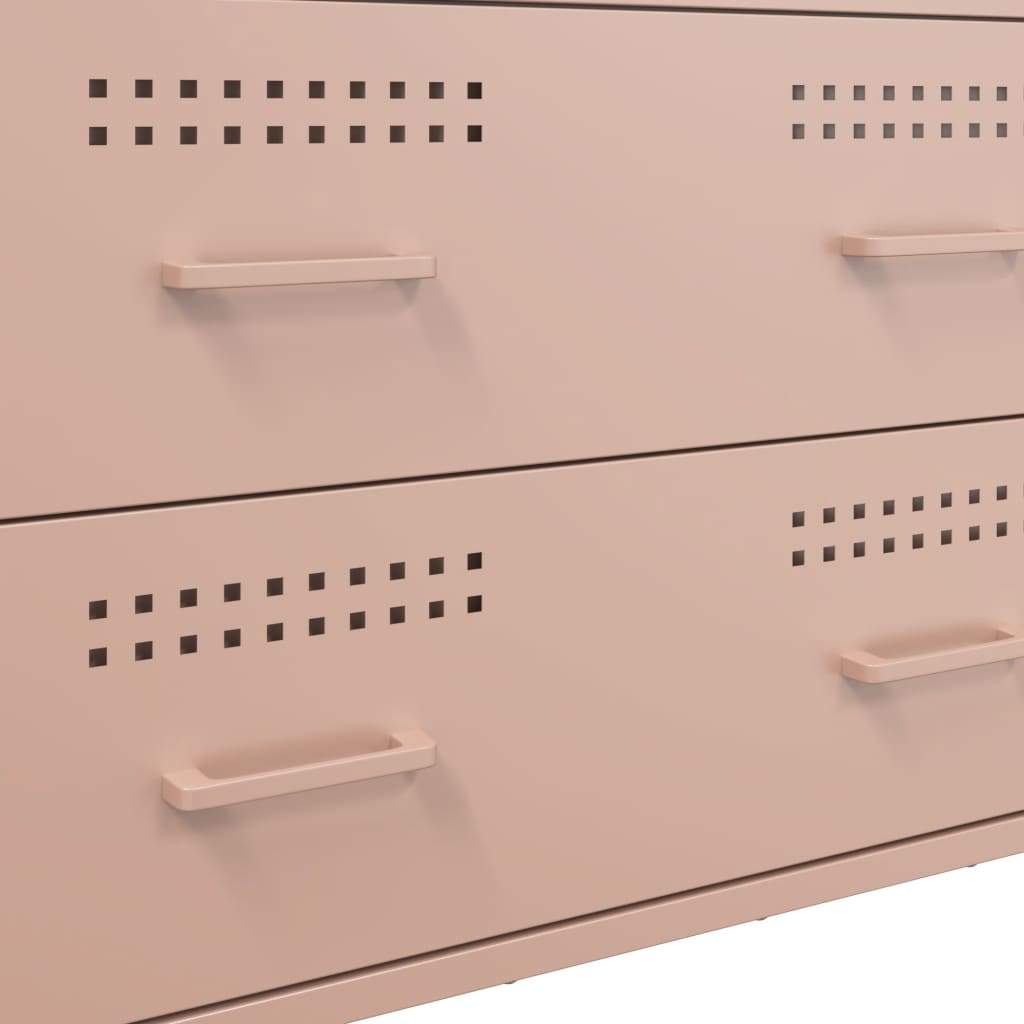 Credenza Rosa 68x39x89 cm in Acciaio - homemem39