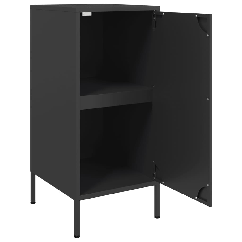 Credenze 2 pz Nere 36x39x79 cm in Acciaio