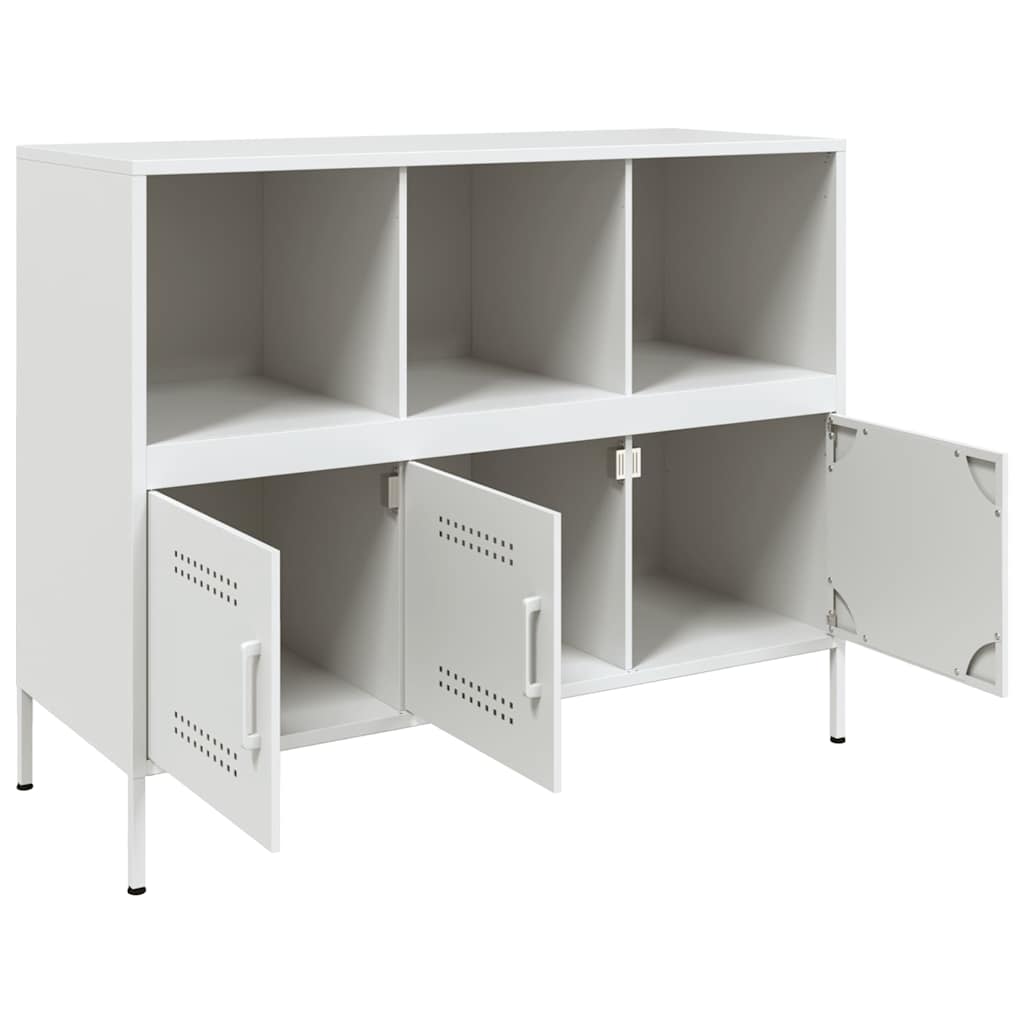 Credenza Bianca 100,5x39x79 cm in Acciaio