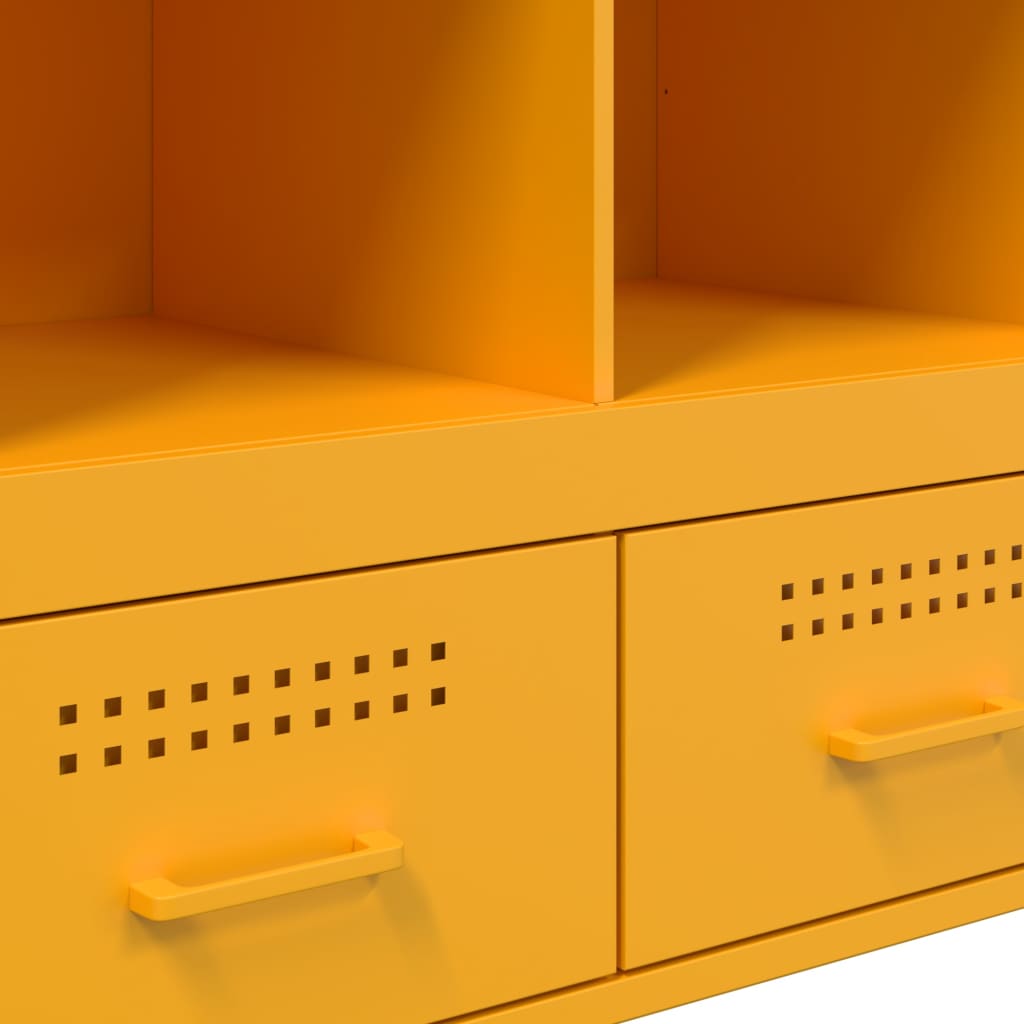 Credenza Giallo Senape 68x39x101,5 cm in Acciaio