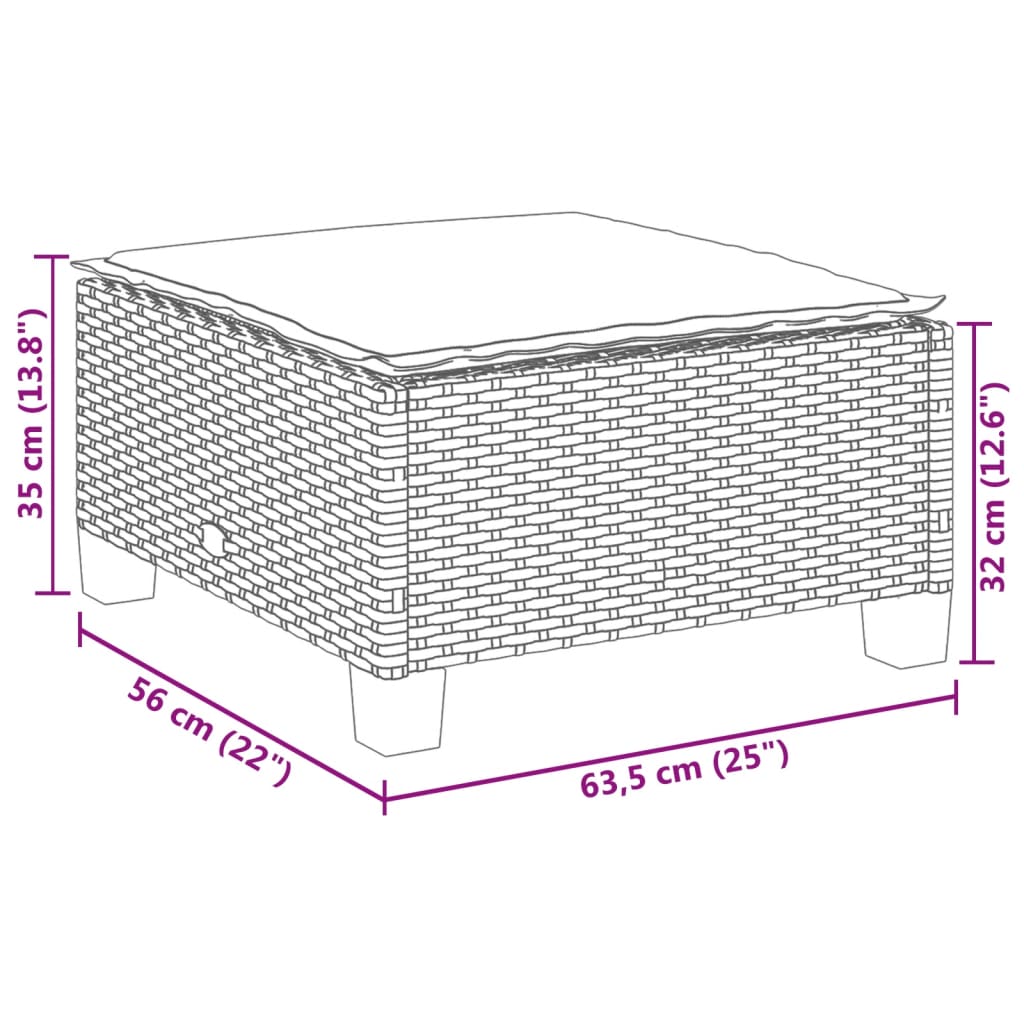 Set Divano da Giardino 6 pz con Cuscini Grigio in Polyrattan - homemem39