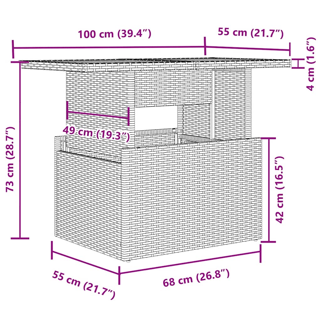 Set Divani da Giardino 2 pz con Cuscini Grigio Polyrattan Vetro | homemem39