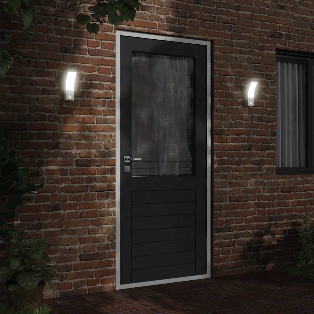 Applique con LED e Sensore Bianca in Alluminio Pressofuso | homemem39