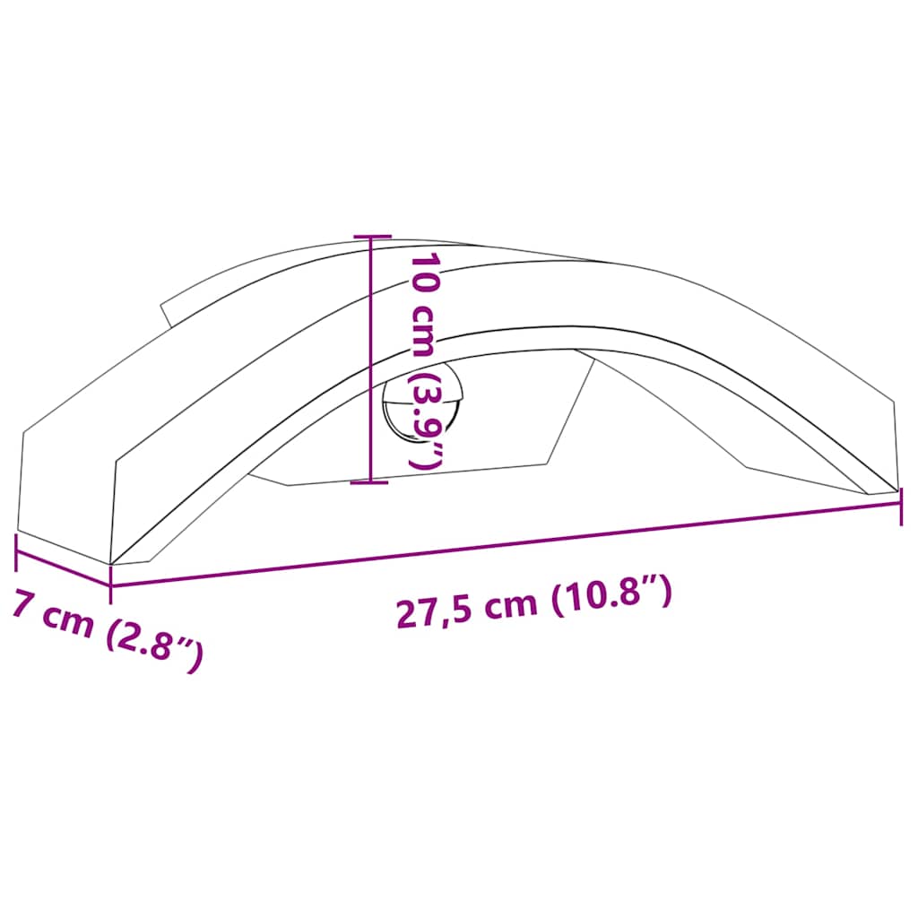 Applique con LED e Sensore 2 pz Nere in Alluminio Pressofuso | homemem39