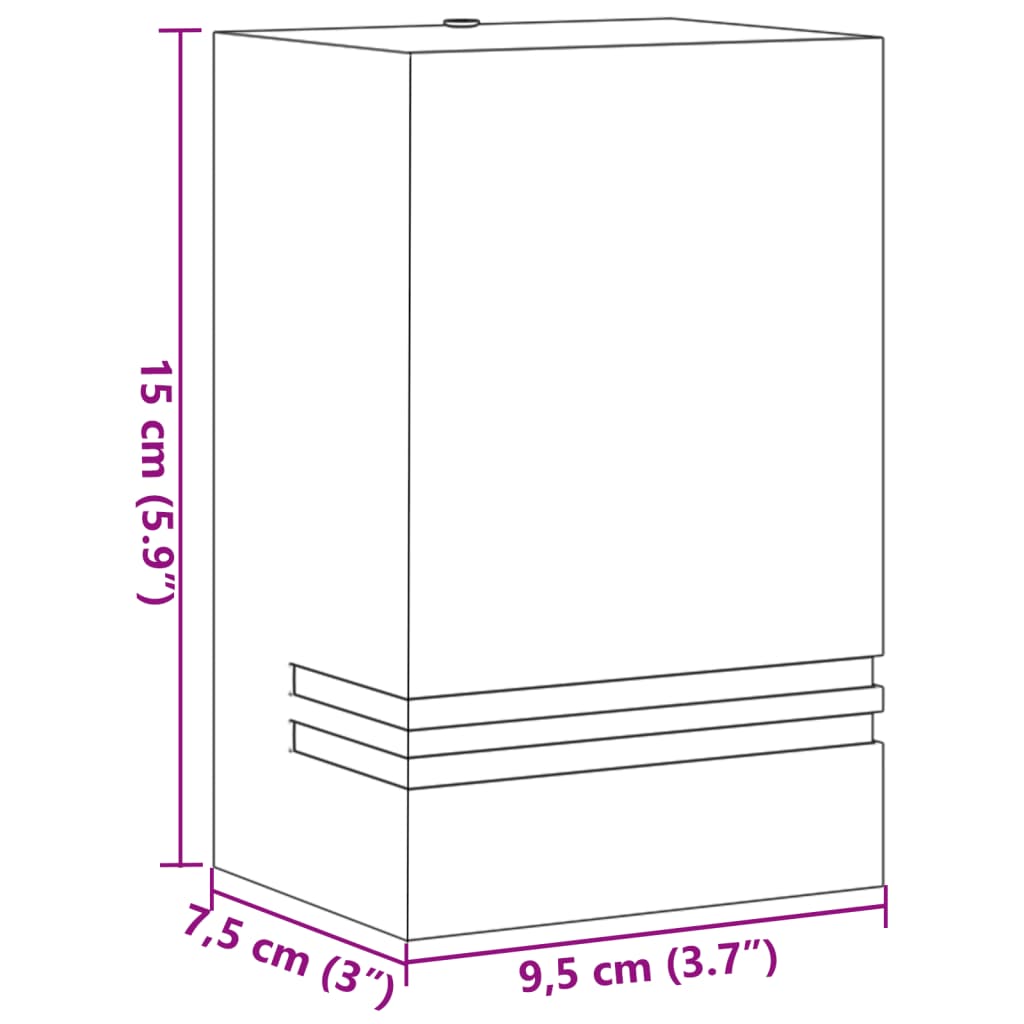 Applique da Esterno 2 pz Nere in Acciaio Inossidabile | homemem39