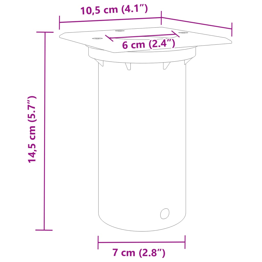 Luce per Esterni Quadrata Nera 10,5x10,5cm Alluminio Pressofuso | homemem39