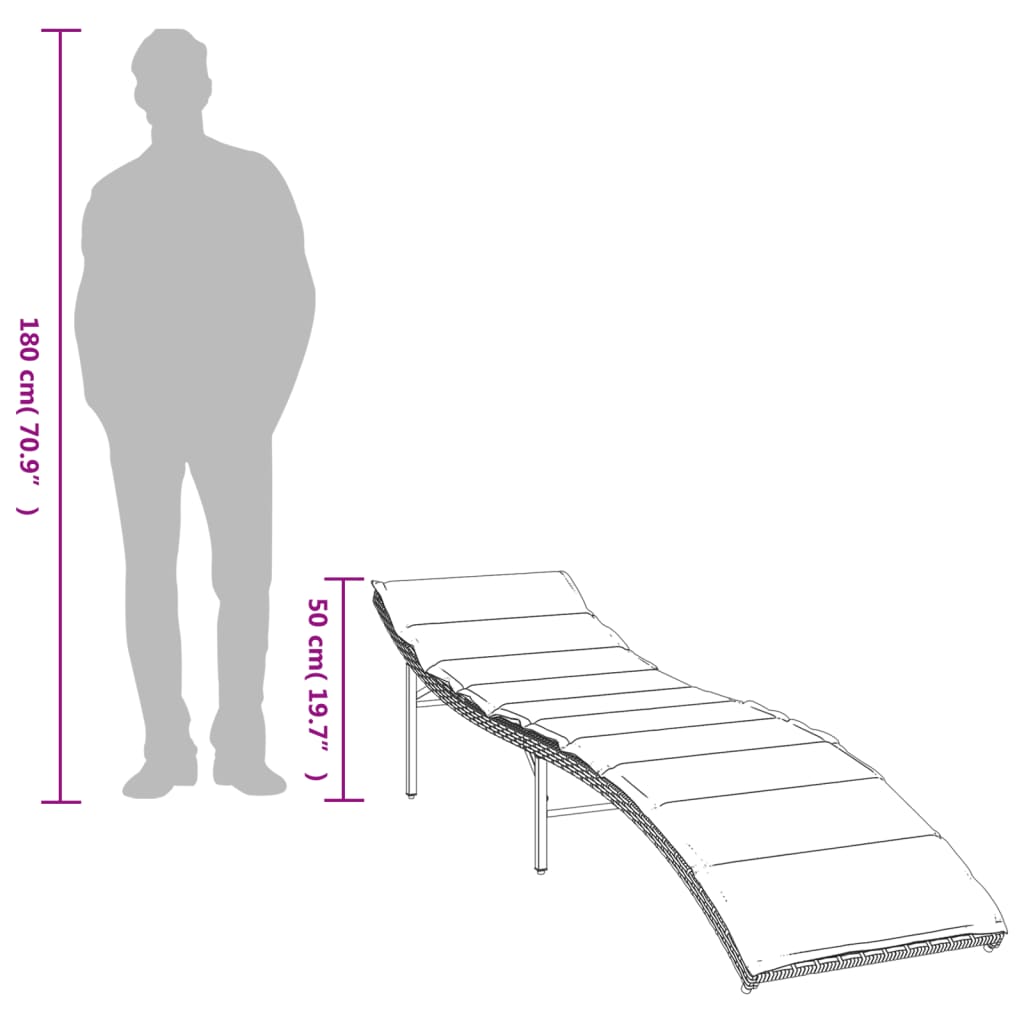 Lettini Prendisole 2 pz con Cuscini Neri in Polyrattan | homemem39