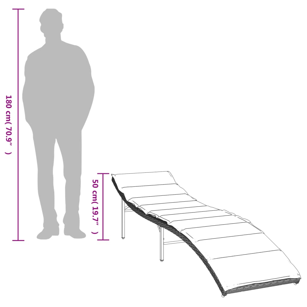 Lettini Prendisole 2 pz con Cuscini Grigio Chiaro in Polyrattan | homemem39