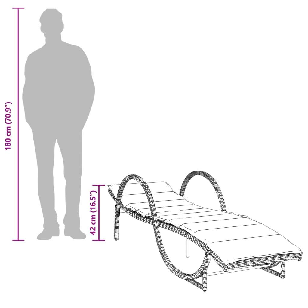 Lettini Prendisole 2 pz con Cuscini Marrone in Polyrattan | homemem39
