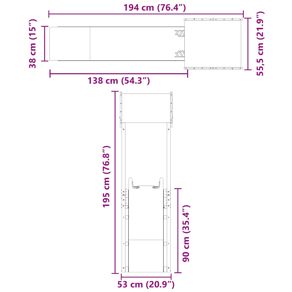 Set da Gioco da Esterno in Legno di Pino Impregnato | homemem39