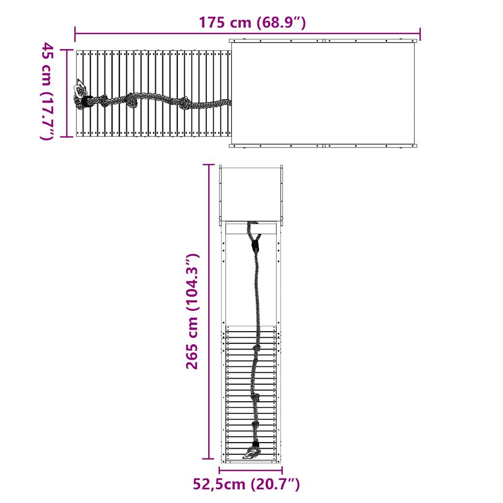Set da Gioco da Esterno in Legno Massello di Douglas