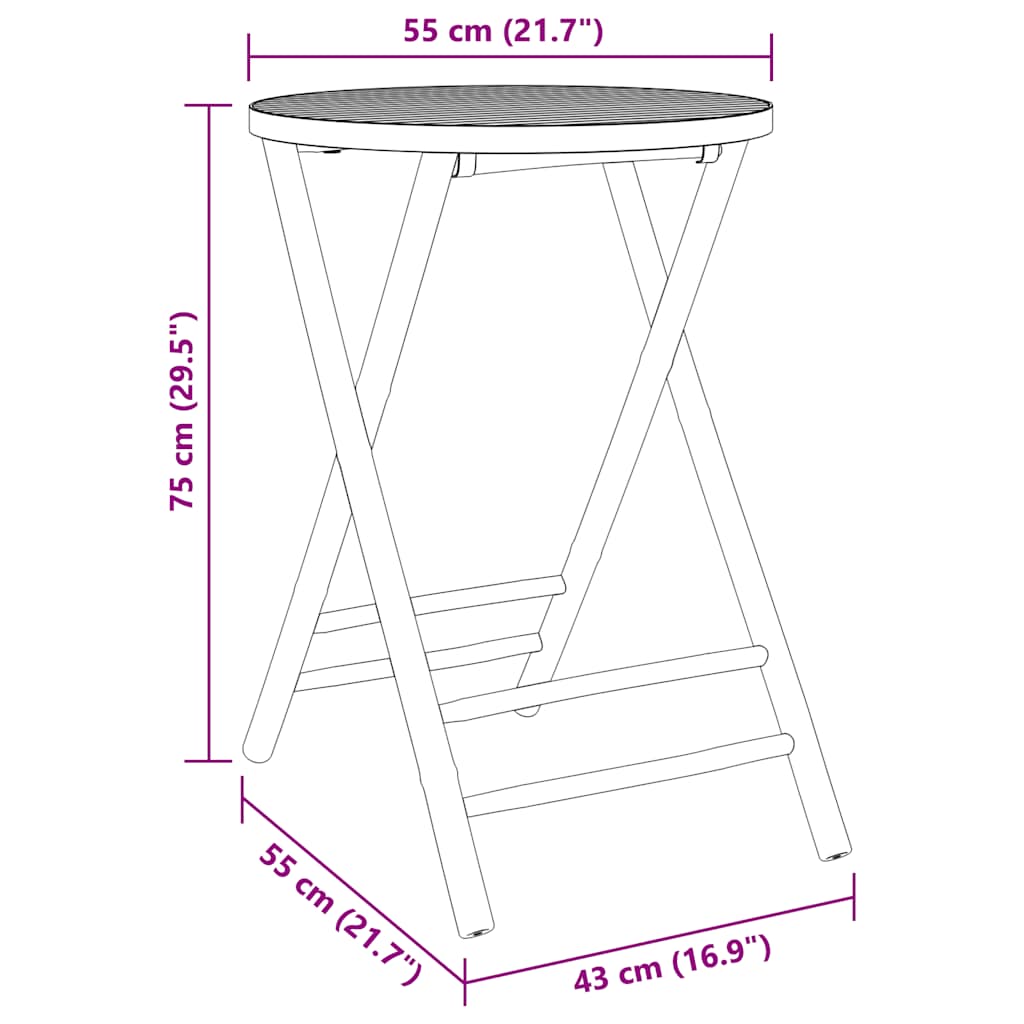 Set da Bistrò 3 pz in Bambù