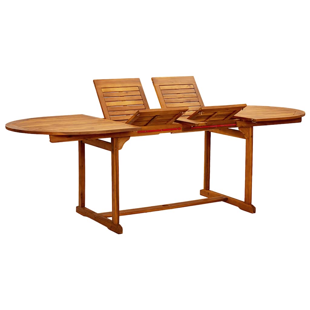 Set Pranzo da Giardino 9pz Legno Massello di Acacia e Textilene