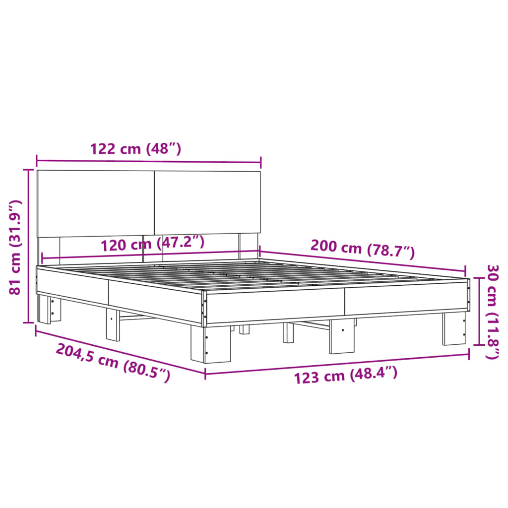 Giroletto Nero 120x200 cm in Legno Multistrato e Metallo | homemem39
