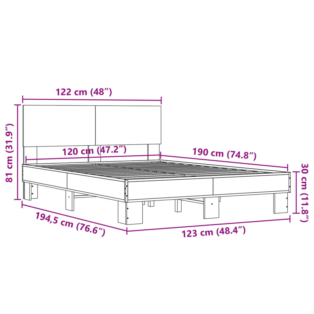 Giroletto Nero 120x190 cm in Legno Multistrato e Metallo | homemem39
