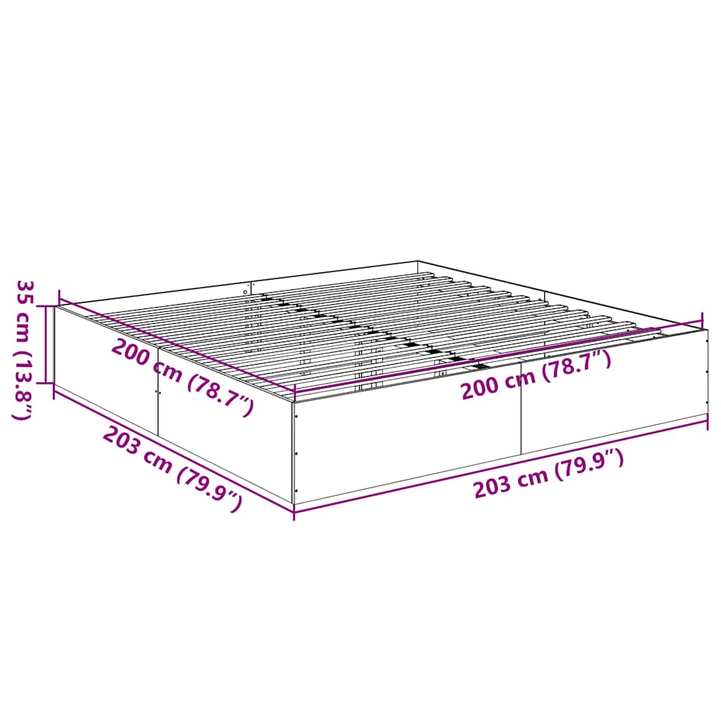 Giroletto Grigio Sonoma 200x200 cm in Legno Multistrato | homemem39