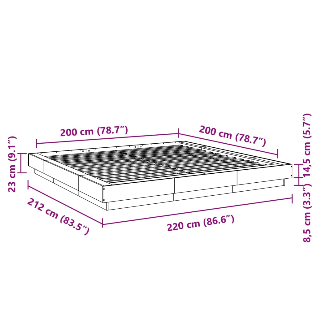 Giroletto Bianco 200x200 cm in Legno Multistrato | homemem39