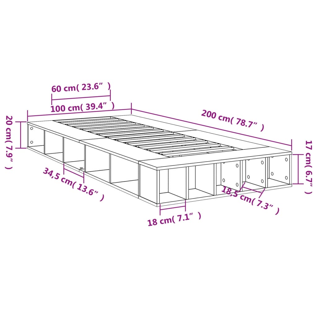 Giroletto Rovere Sonoma 100x200 cm in Legno Multistrato | homemem39