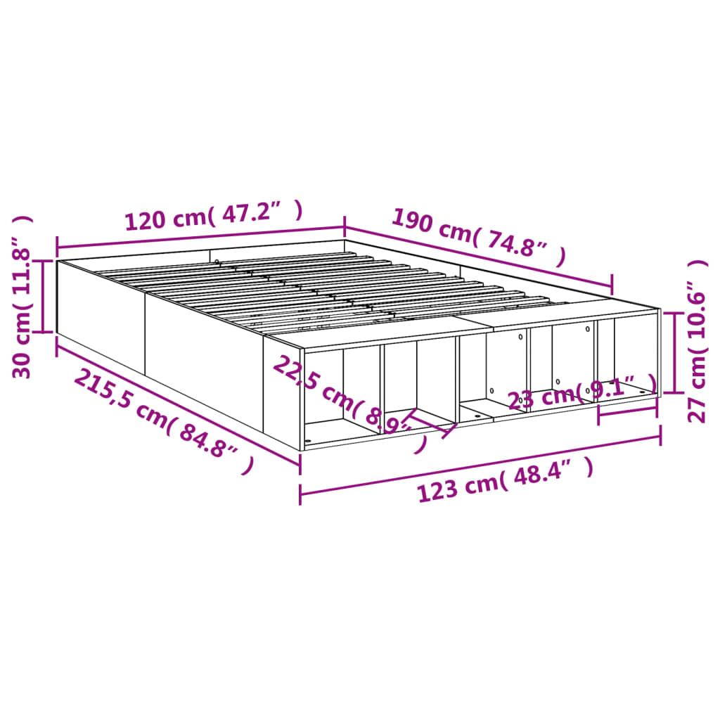 Giroletto Grigio Cemento 120x190 cm in Legno Multistrato | homemem39