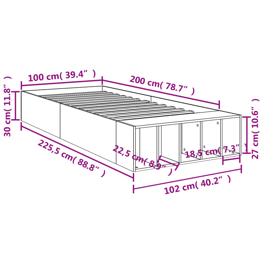 Giroletto Rovere Sonoma 100x200 cm in Legno Multistrato | homemem39