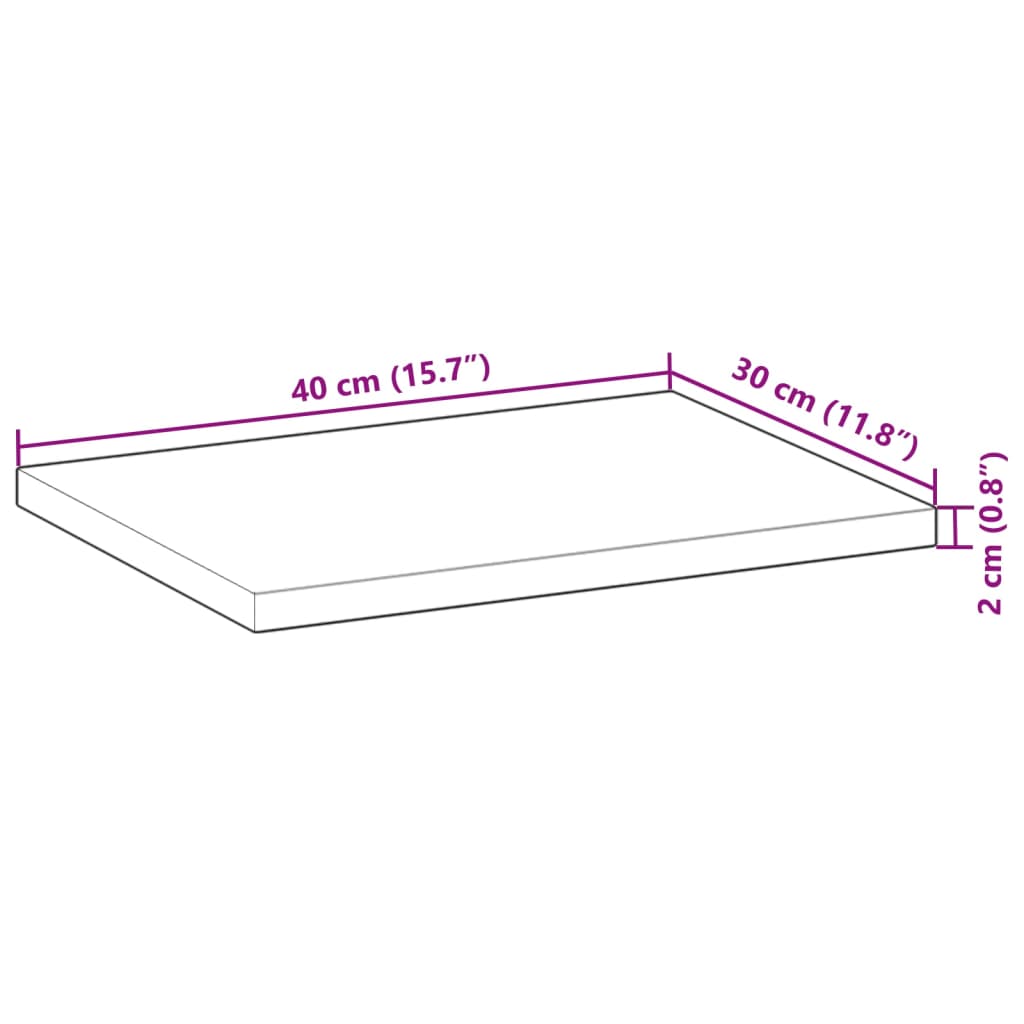 Mensole da Parete 4 pz 40x30x2 cm Legno Acacia Rifinito a Olio | homemem39