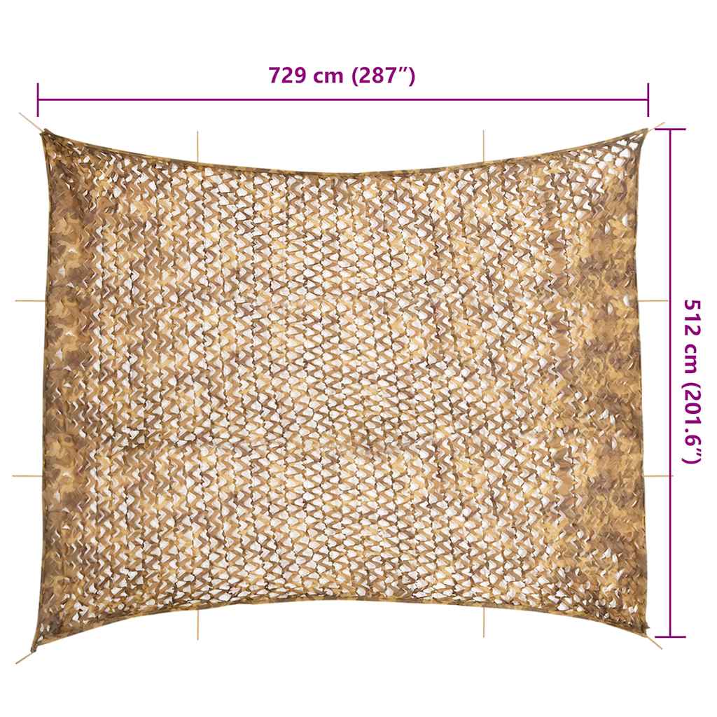 Rete Mimetica con Custodia di Conservazione 729x602 cm Sabbia | homemem39