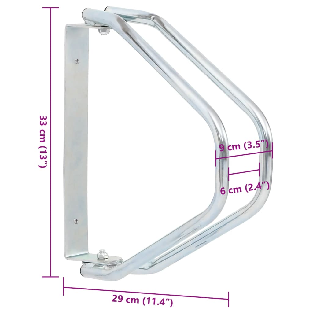 Supporto per Bici a Parete 2 pz in Acciaio Zincato | homemem39