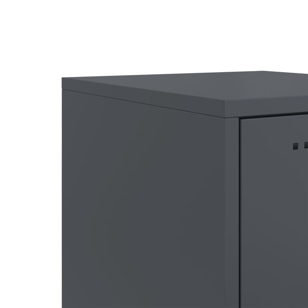 Credenza Antracite 36x39x107 cm in Acciaio | homemem39