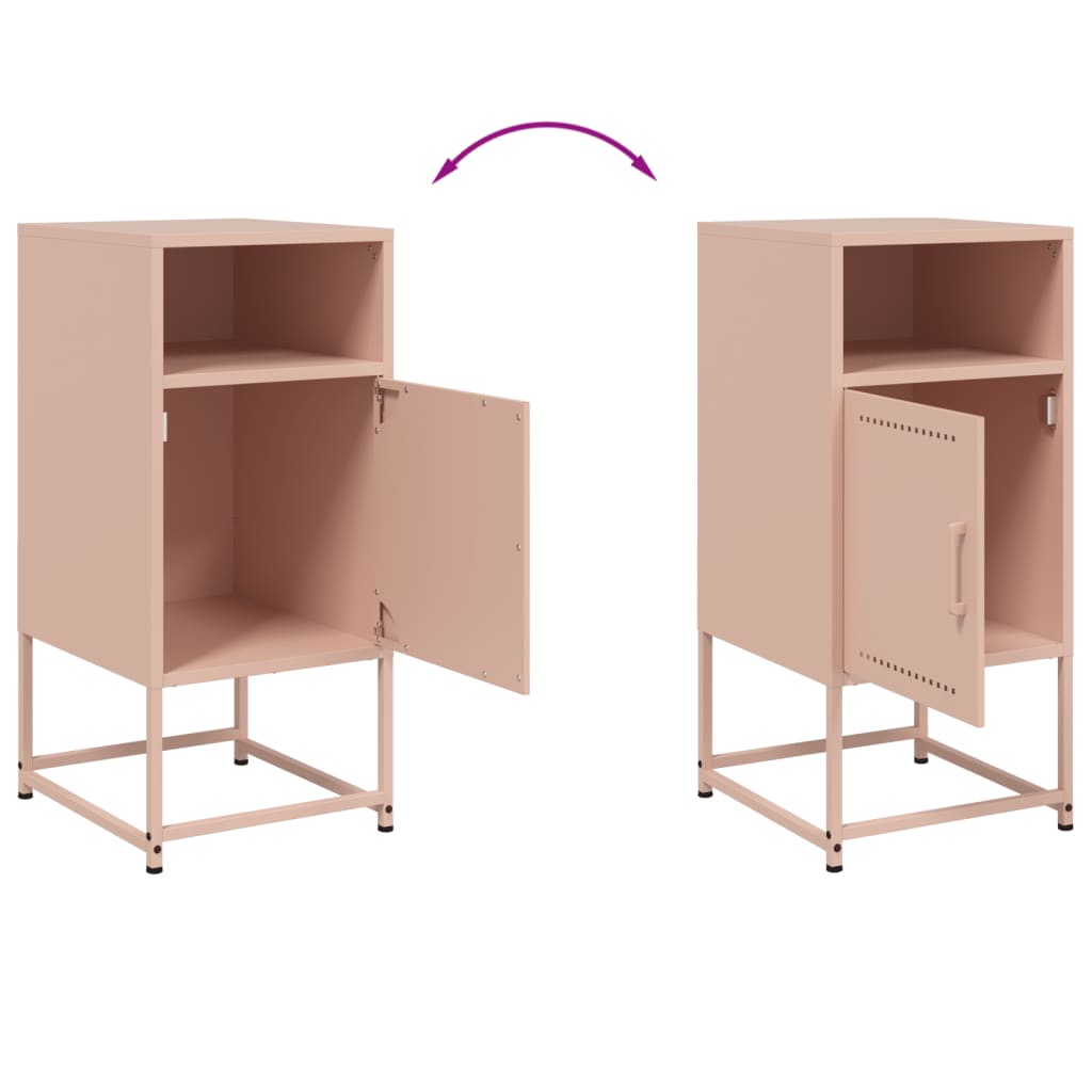 Comodino Rosa 36x39x78 cm in Acciaio | homemem39