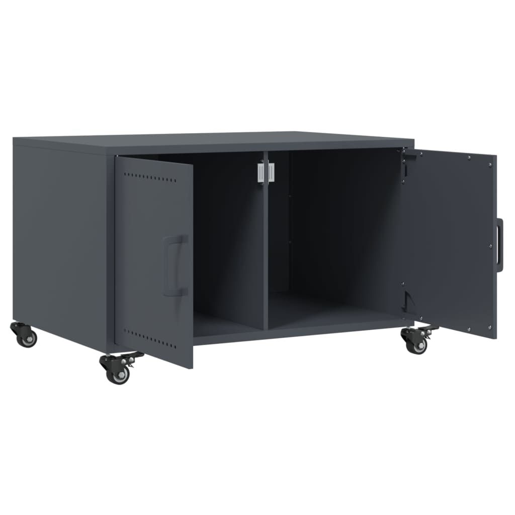 Tavolino da Salotto Antracite 68x50x43,5 cm in Acciaio