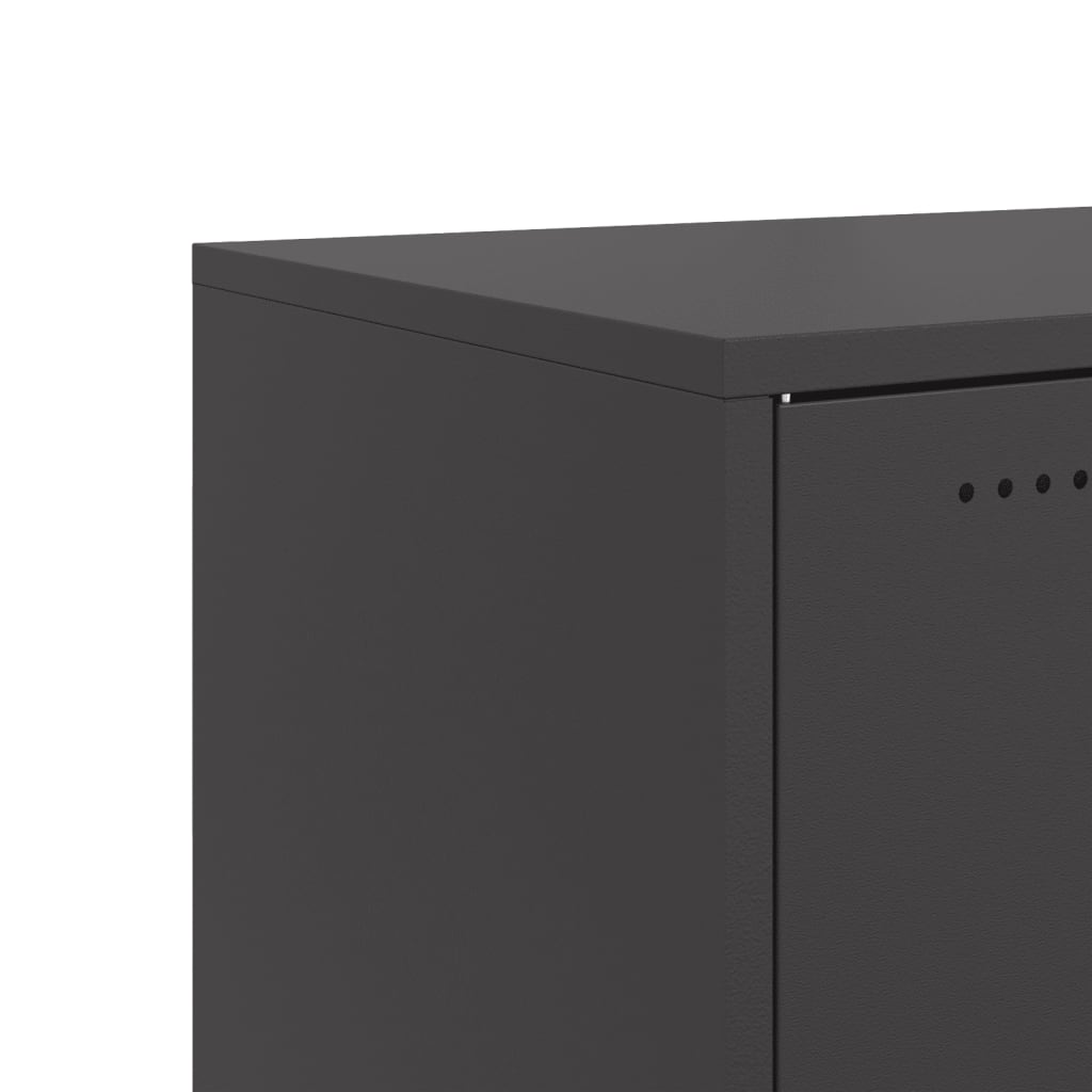 Credenza Nera 100,5x39x72 cm in Acciaio