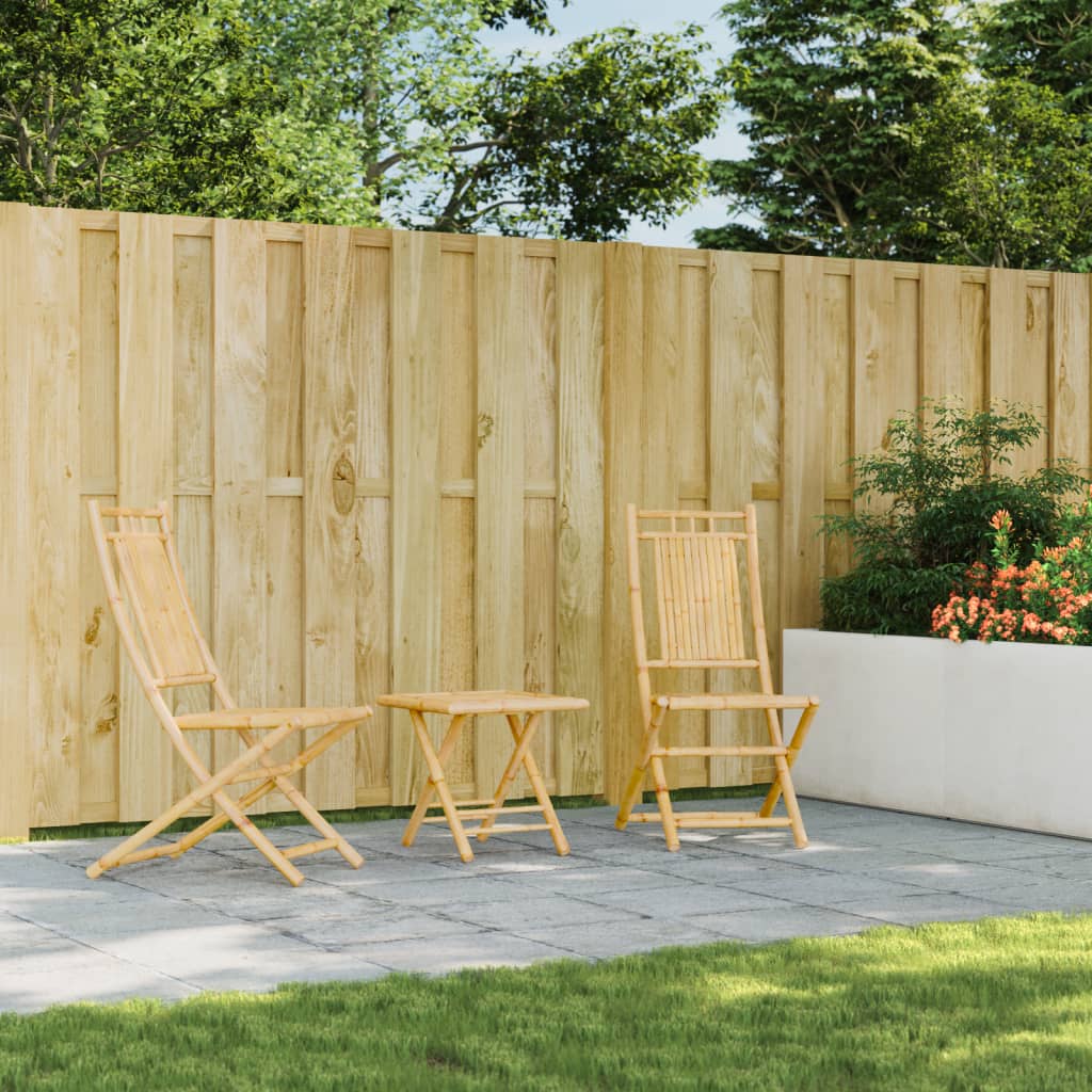 Sedie da Giardino Pieghevoli 2 pz 46x66x99 cm in Bambù | homemem39