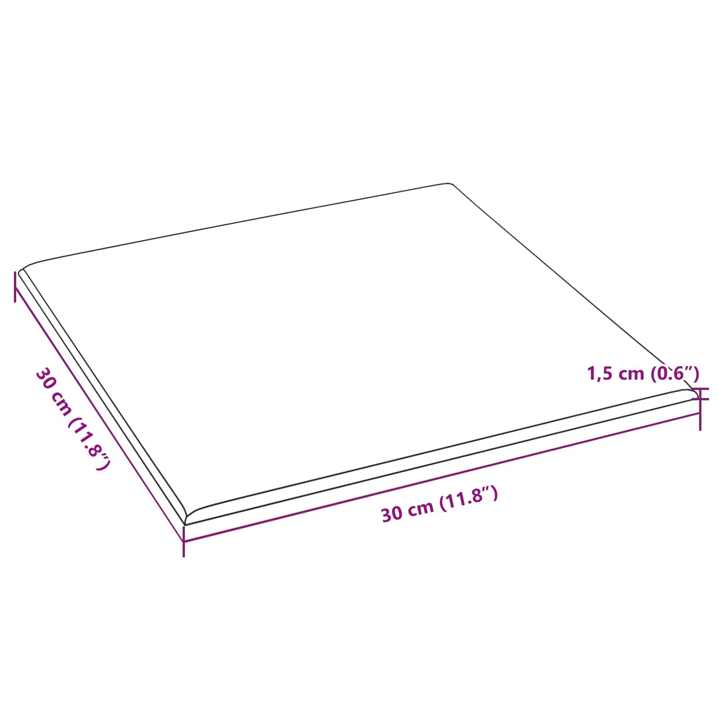 Testiera da Parete 12 pcs Grigio 30 x 30 cm Tessuto | homemem39