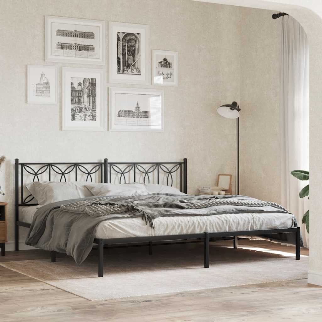 Testiera di Ricambio in Metallo Nero 193 cm - homemem39