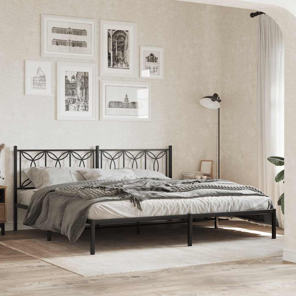 Testiera di Ricambio in Metallo Nero 200 cm | homemem39
