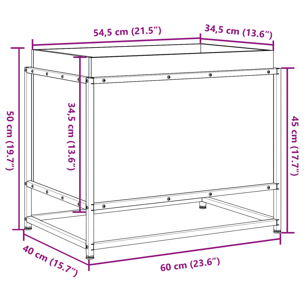 Fioriera Giardino Marrone Cera 60x50x40 cm Legno Massello Pino | homemem39