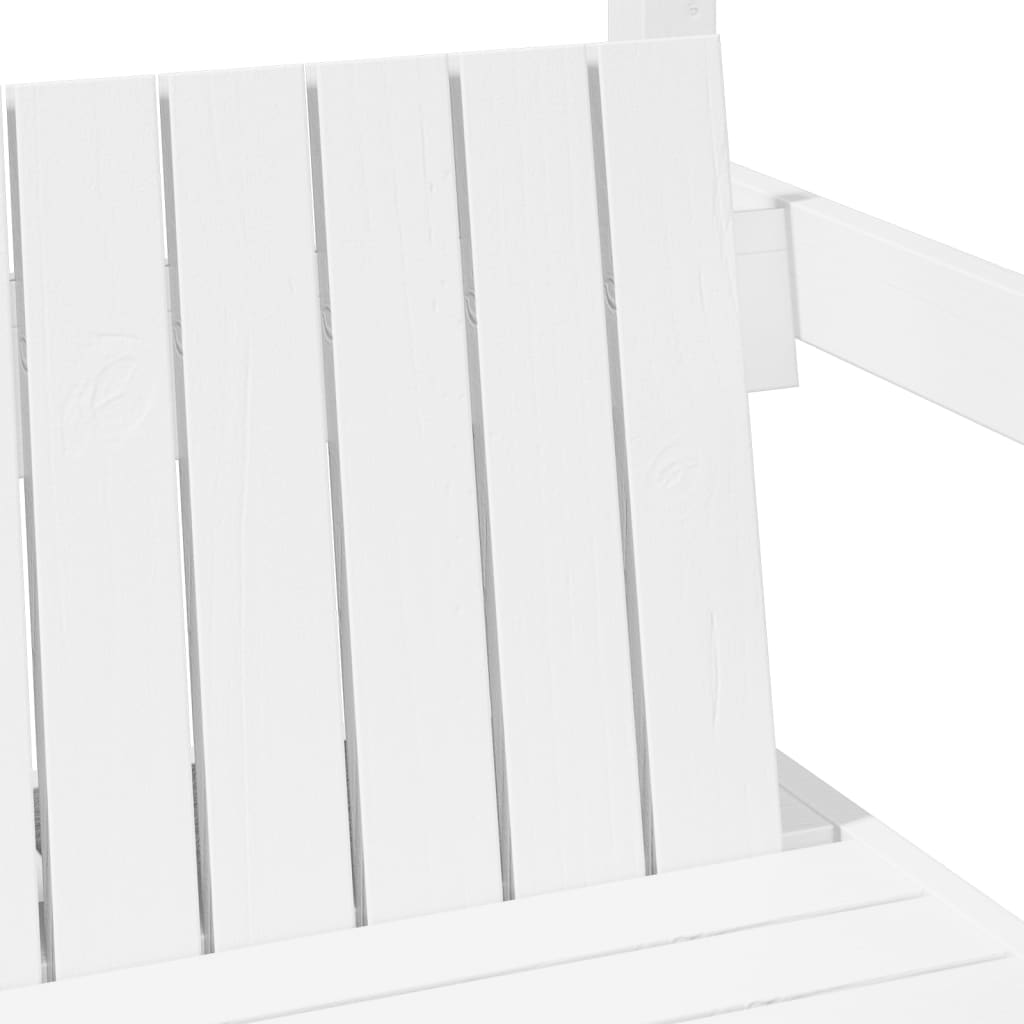 Giroletto con Panca e Tetto Bianco 75x190cm Legno Massello Pino | homemem39