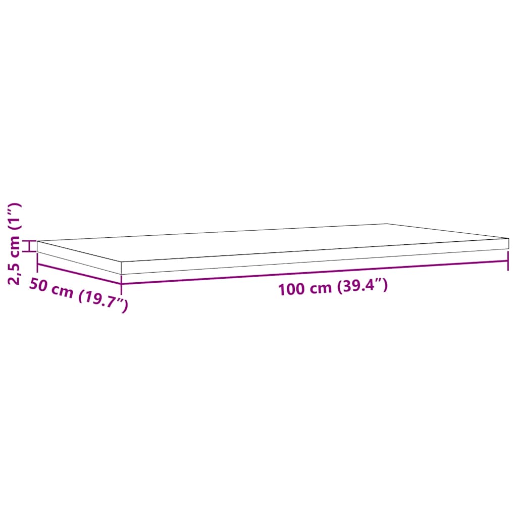 Piani Tavolo 4 pz 100x50x2,5cm Rettangolare Legno Massello Pino | homemem39