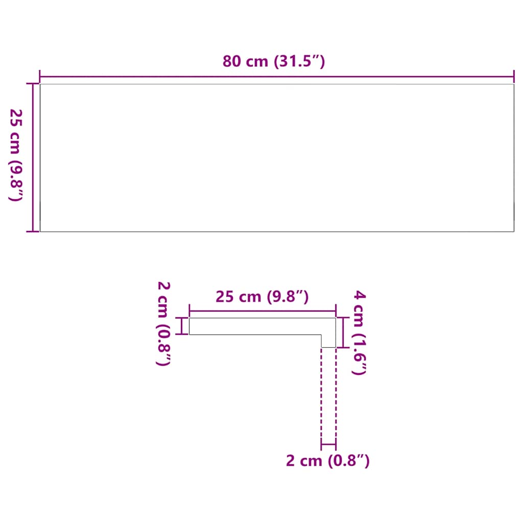 Gradini 12 pz Marrone Scuro 80x25x2 cm Legno Massello Rovere | homemem39