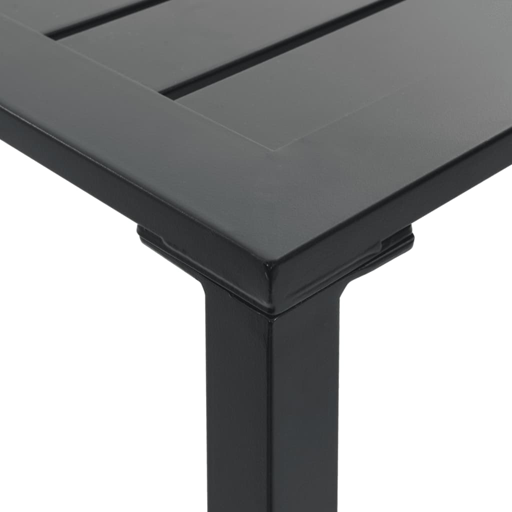 Set Bar da Giardino 5pz Nero in Acciaio Verniciato a Polvere | homemem39
