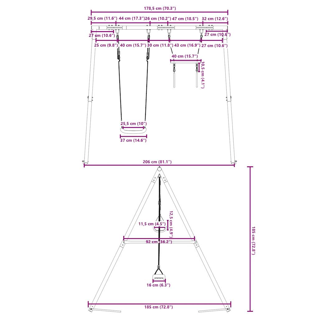 Set Gioco da Esterno con Altalena e Trapezio