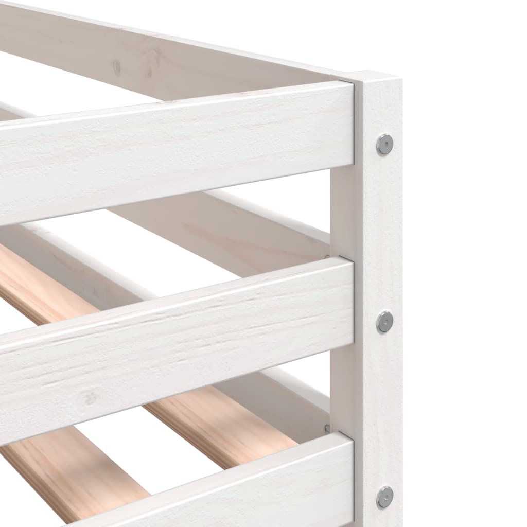Letto a Castello senza Materasso Blu 80x200 cm Massello Pino | homemem39
