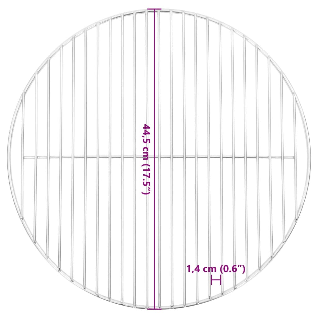Griglia per Barbecue Rotonda Ø44,5 cm Acciaio Inossidabile 304 | homemem39