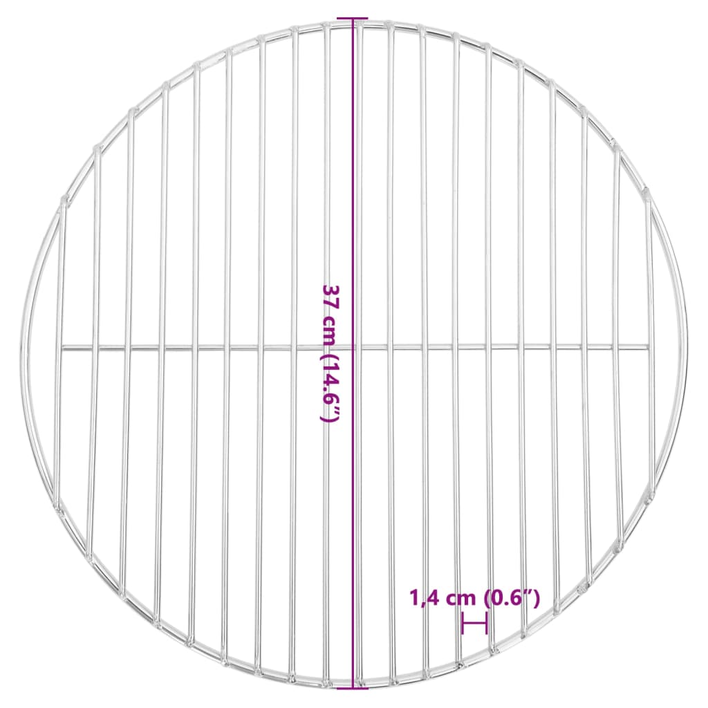 Griglia per Barbecue Rotonda Ø37 cm in Acciaio Inossidabile 304 | homemem39